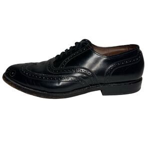 Allen Edmonds Lloyd Black Mens Size 8 Wingitp Oxford Slip On Dress Shoes